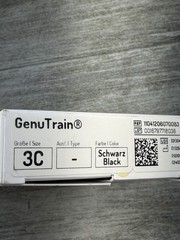 Bauerfeind GenuTrain Knee Support Brace Kniebandage Size 3C Comfort Black Blue