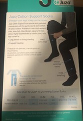 Juzo 15-20 5800 AD Size II 3-pack (Black, White, Khaki) Cotton Compression Socks