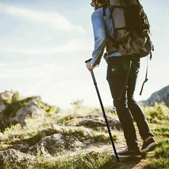 Cane Walking Stick Adjustable Folding walking Aluminum Collapsible Travel Hiking