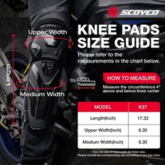 Motorcycle Knee Guards – Adjustable Protective Pads for Motocross Road Cyclin…