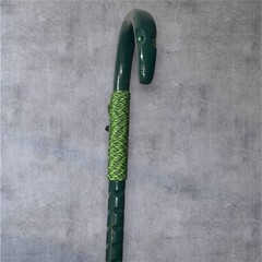 Green Eye Monster Walking Cane Full Grips Hickory Wood Masters USA LuxCane H2G