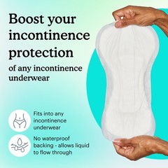 Because Incontinence Booster Pads for Men and Women, Adds Extra Absorbency to Ad