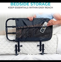 Stander EZ Adjust Bed Rail, Adjustable Bedrail Safety Assist Railing for Elderly