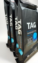 TAG disposable washcloths alcohol free non flushable 72 large total cloths
