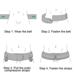 Lightweight Back Brace for Lower Pain Under Clothes – Medium, black