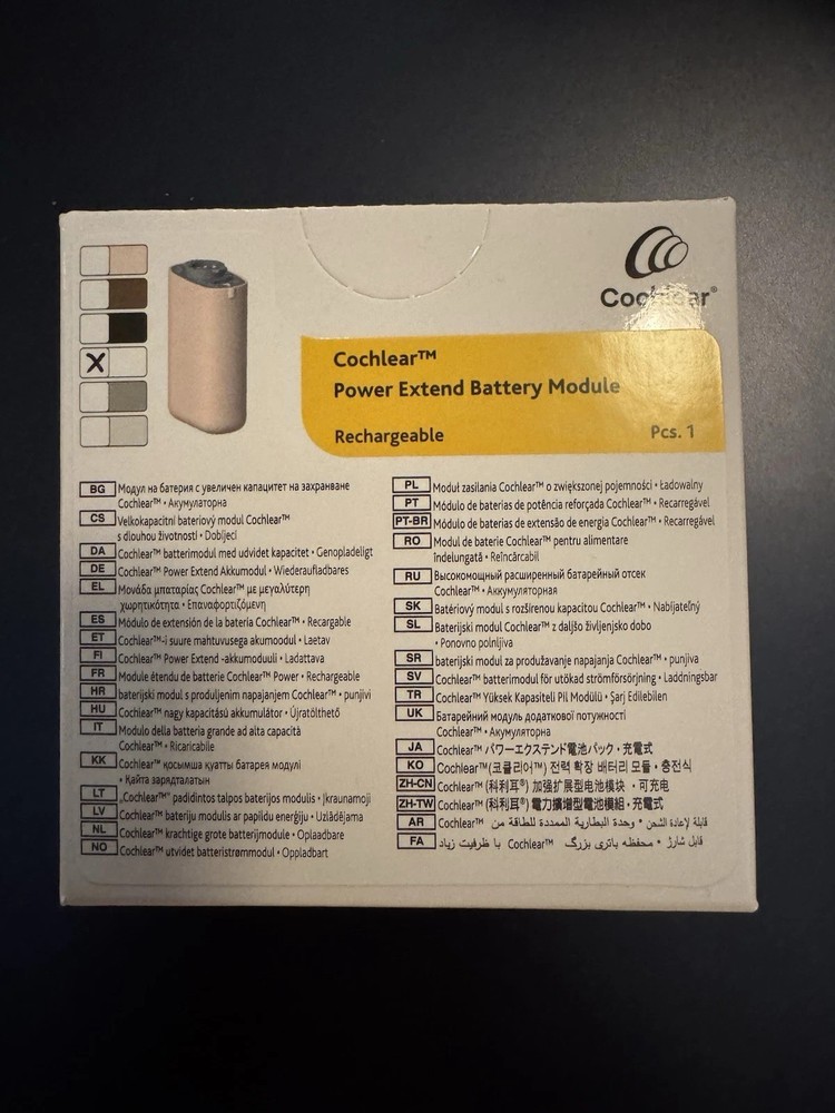 Cochlear Power Extend Battery Module Rechargeable Nucleus 8 White