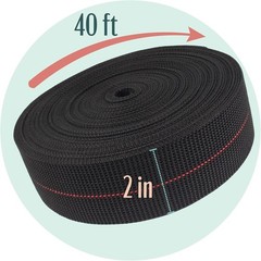 BambooMN Two-Inch 40′ – 2″ Thickness – Black, – – Black