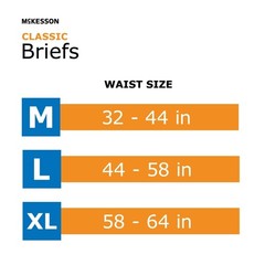 McKesson Classic Briefs, [18 Count], Large, 45-58 in. Blue