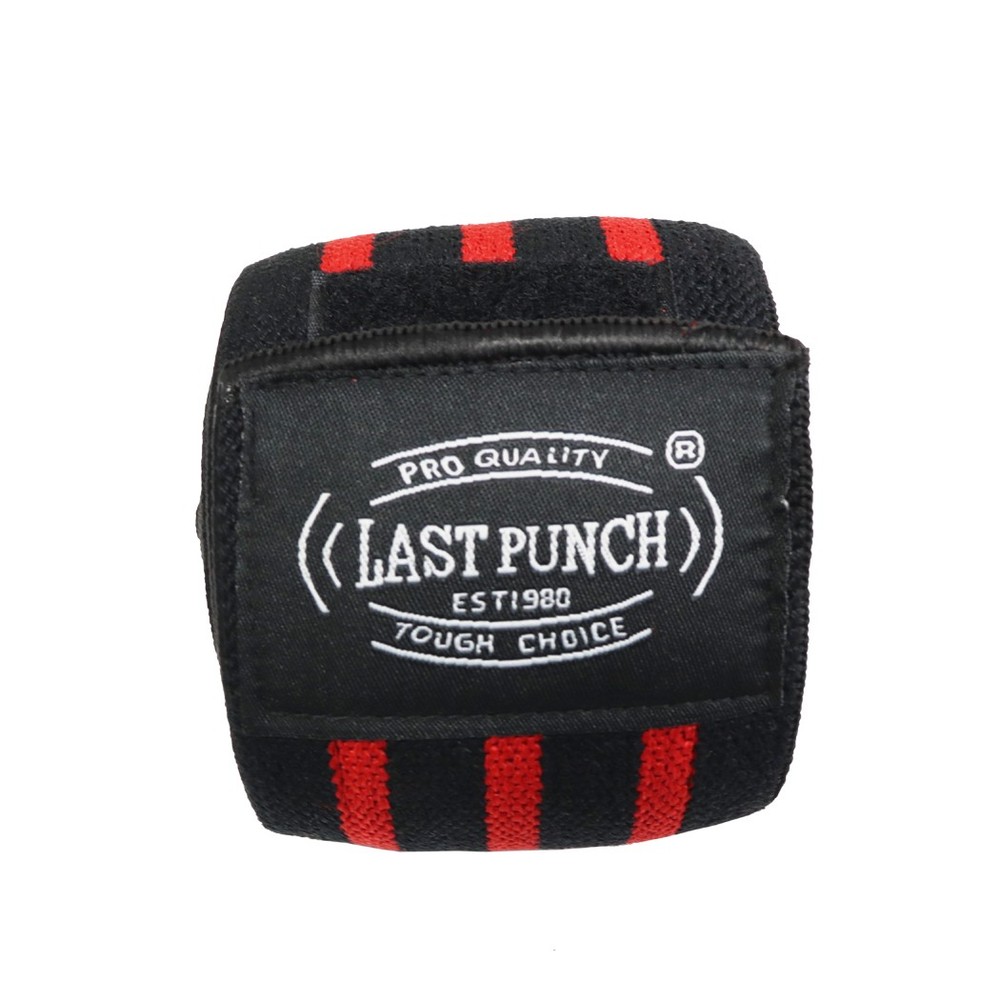 Last Punch 78″“ Red & Black Knee Wraps Support Bandage for Weight Lifting