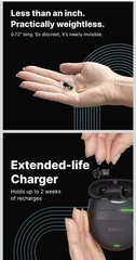 Eargo 8 Self-Fitting OTC CIC Hearing Aids, Rechargeable Charging Case, Black