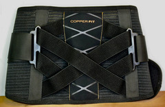 Copper Fit X-Back Support Brace Lumbar Support Adjustable Back Belt ~ L/XL