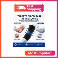 SB SOX Compression Elbow Brace (Pair) – Great Support That Stays in Place – for