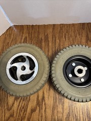 Pair Rear Wheels And Tires for Rascal 240 Good Tread 9×3.50-4