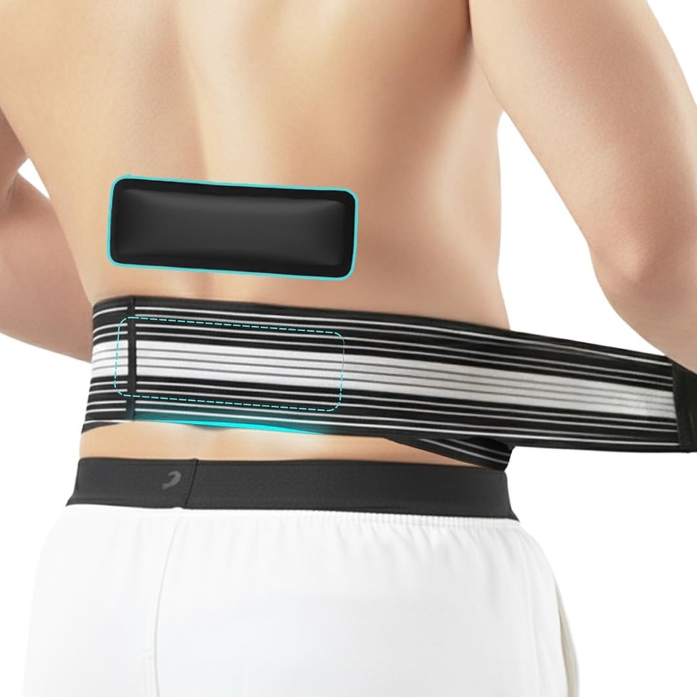 Canviu Back Brace for Lower Pain – Immediate Relief from Large, Black