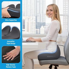 Medium Memory Foam Office Chair Cushion – Pain Relief for Sciatica & Tailbone