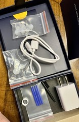 Audien Hearing Atom One CIC Rechargeable Hearing Aids, Case, Cable, Manual
