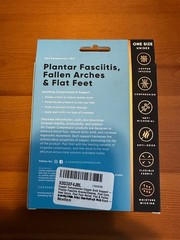 Genuine and Brand New Copper Compression Arch Support – Non-Slip 1 Pair – Black