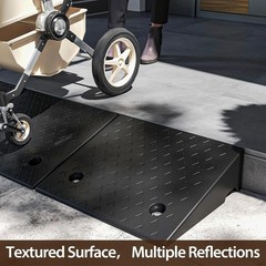 Heavy Duty Rubber 6″ Curb Ramp 40000 lbs Capacity for Driveway Shed Garage
