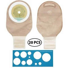 20Pcs Ostomy Bags One Piece Drainable Pouches for Colostomy Ileostomy Stoma Care