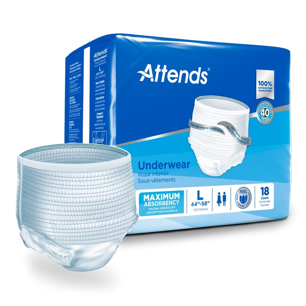 Attends Disposable Underwear Large AP0730 Heavy 72 Ct