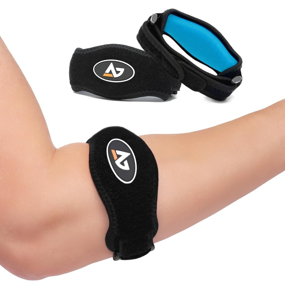 Tennis Elbow Brace – Forearm Support Band with Compression Pad One Size