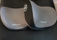 NIRACP+ Slip-Resistant Orthopedic Seat Cushion with Straps, Gray/Black Set of 2
