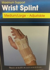 Shopko Maximum Support Wrist Splint Medium/Large – Reversible (Pack of 2)
