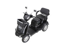 4-Wheel Electric Powered 2-Seat Mobility Scooter 3-Speed Mode for Seniors