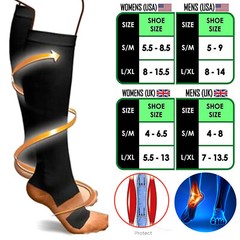 Copper Compression Socks Pressure Varicose Leg Support Long Stockings Men Women