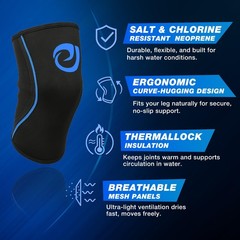 Nvorliy AquaFlex Pro Knee Brace, Compression Knee Sleeve for Swimming, Aquati…