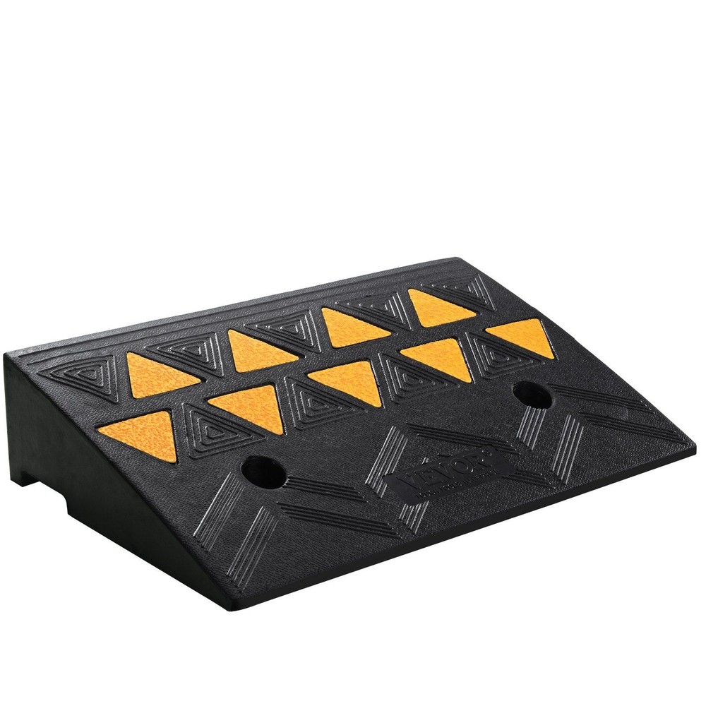 15T 4.25×11.8×19.7in Heavy Duty Rubber Curb Ramp Wedge for Vehicles Wheelchairs