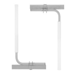 60in Adjustable Dual Steel Supports with PVC Covering & 2-Piece Kit