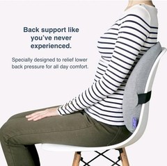 C CUSHION LAB Extra Dense Lumbar Back Pillow Ergonomic Memory Foam, Black