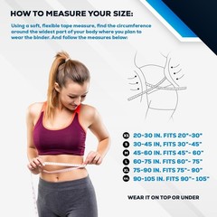 Comfortable Post-Surgery 12″ Abdominal Support Belt – 60-75″ Adjustable Fit