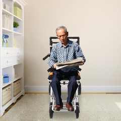 Folding Wheelchair Seniors Portable Travel Transport Wheel Chair 160kg/352.74lb
