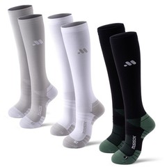 Knee High Compression Socks 15-20mmHg for Men & Women – 3 Pairs, Ideal for Nurse