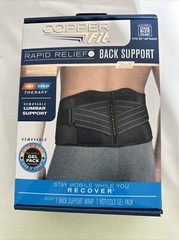 Copper Fit Rapid Relief 3-In-1 Hot/Cold Therapy Back Support One Size