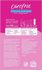 Carefree Panty Liners for Women, Extra Long, Unwrapped, 100 Count – Pack of 1