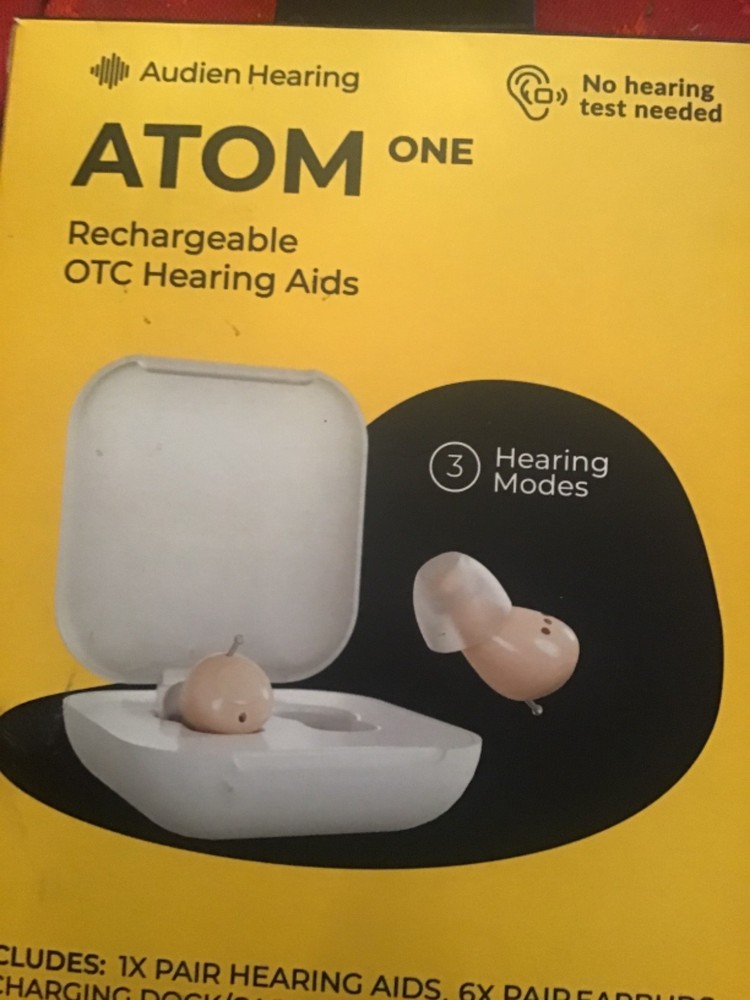 audien atom one rechargeable otc hearing aids