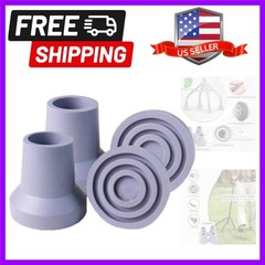 1/2′, 3/4′, 7/8′ Walking Cane Tips 4 Pack Set, No-Slip Quad Cane Replacement …