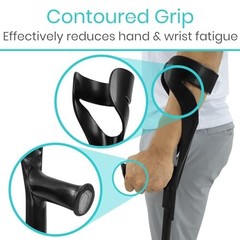 Adjustable Lightweight Forearm Crutches – Ergonomic Handles, Non-Slip Tips, Heav