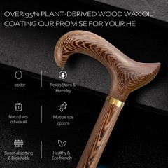 Wooden Walking Cane For Men & Women Support Up To 300 Lbs Available In Inches