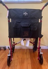 Medline MDS808200F3R 19in. Ultralight Transport Wheelchair – Red