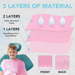 320 Pack Disposable Dental Bibs 13″x18″ Waterproof 3-Ply for Tattoo, Nail & Dent