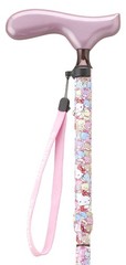 Hello Kitty Folding Cane Walking Stick Pink Adjustable HK-21 Japan New