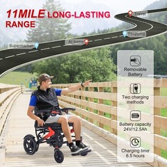 TopMate EW11 Electric Power Wheelchair for Seniors Adults Lightweight Foldable