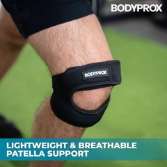 Bodyprox Patellar Tendon Support Strap (Large), Knee Large (Pack of 1), black