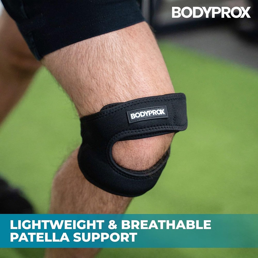 Bodyprox Patellar Tendon Support Strap (Large), Knee Large (Pack of 1), black