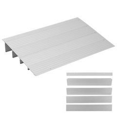 ✨1″/2″/3″/4″/5″ Threshold Ramp 700lbs Wheelchair Ramp Aluminum Non-Slip Ramp Ste