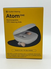 NEW Audien Hearing ATOM one 1 Wireless Rechargeable OTC Hearing AIDS